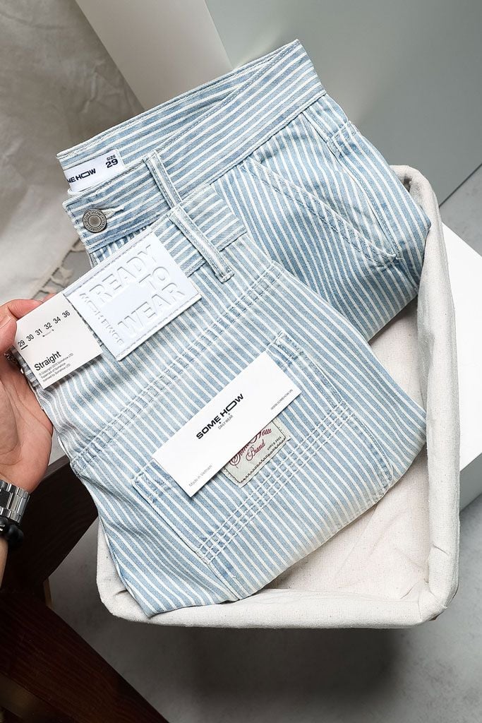 Quần Short Straight Pinstripe Vintage