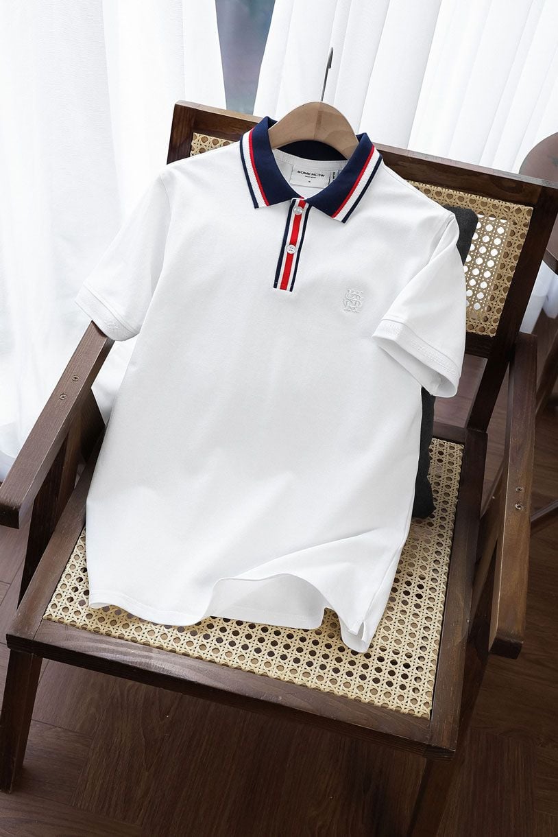 Áo Polo Slimfit White Elite Contrast