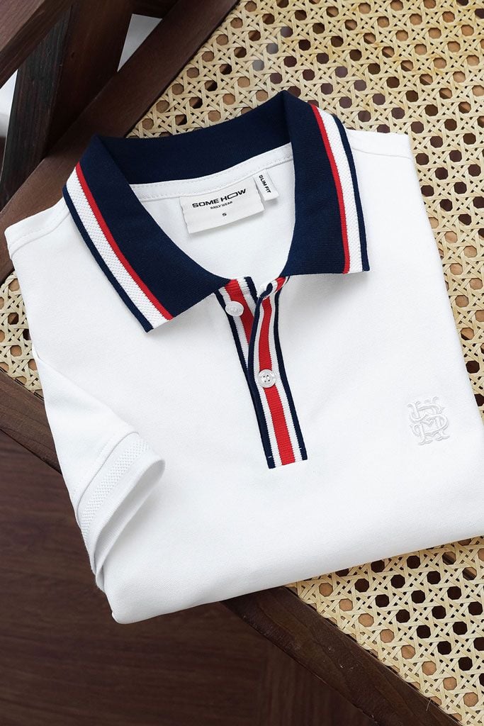 Áo Polo Slimfit White Elite Contrast