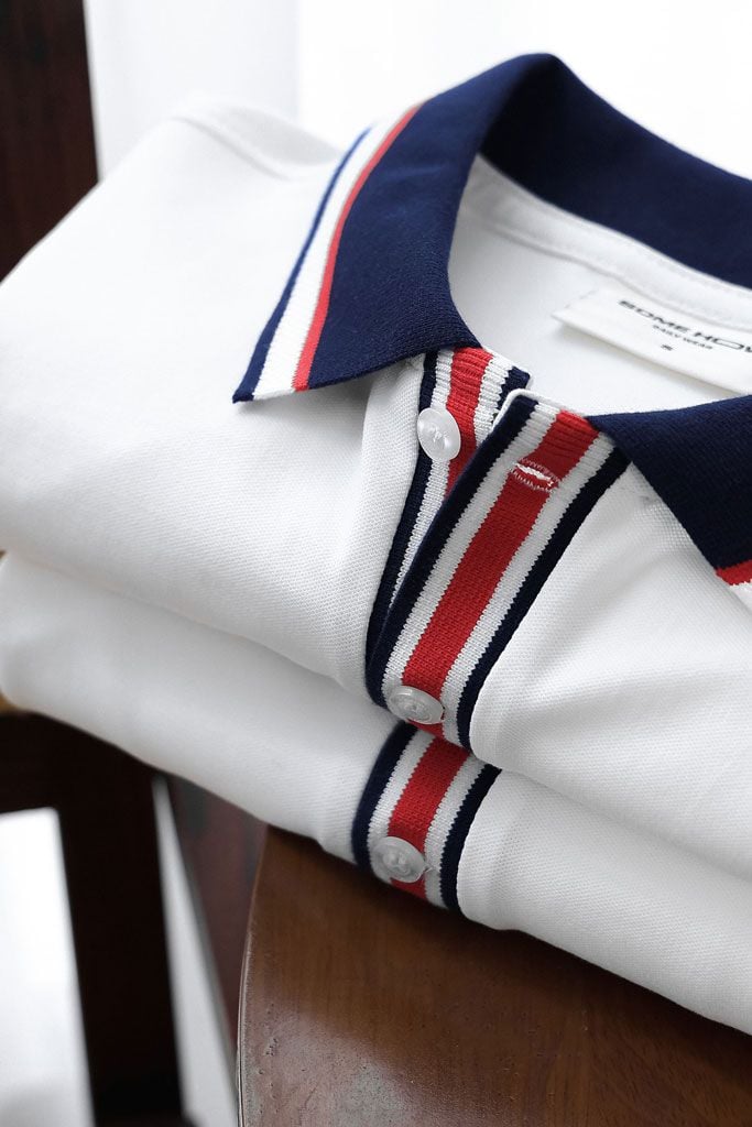 Áo Polo Slimfit White Elite Contrast