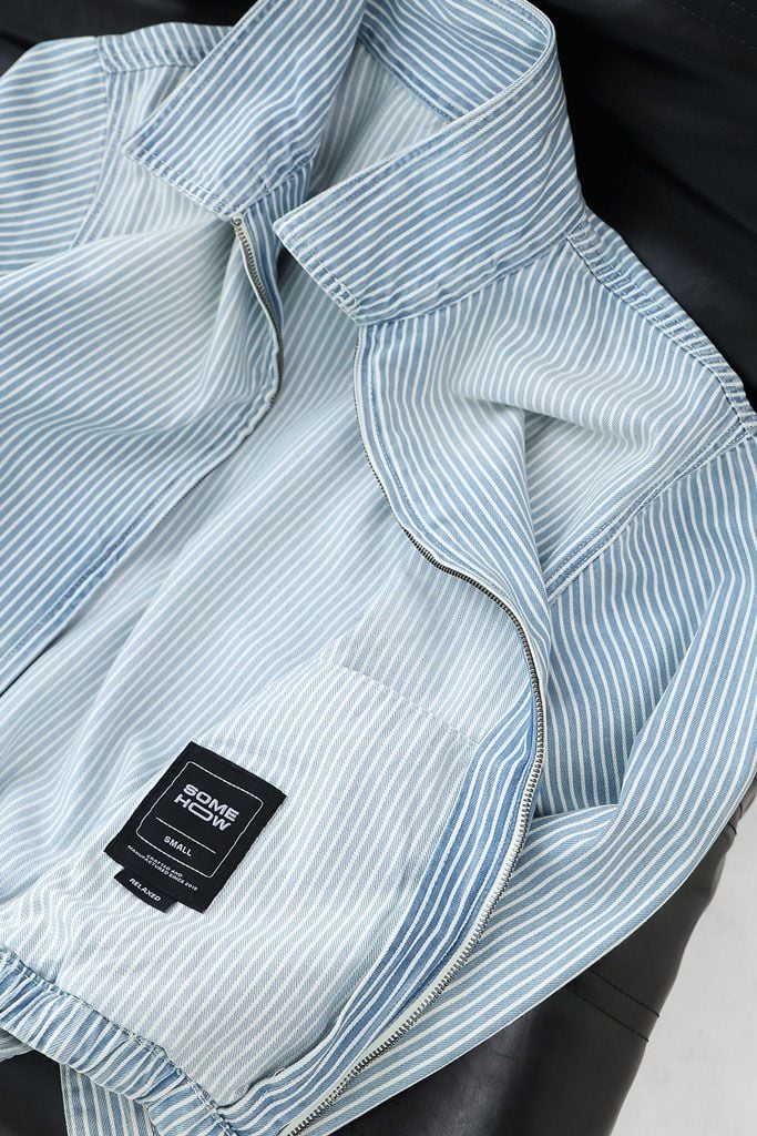 Áo Khoác Relaxed Pinstripe Vintage