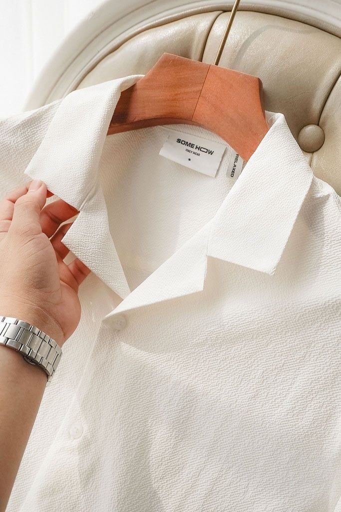 Áo Sơ Mi Relaxed Cream Angel