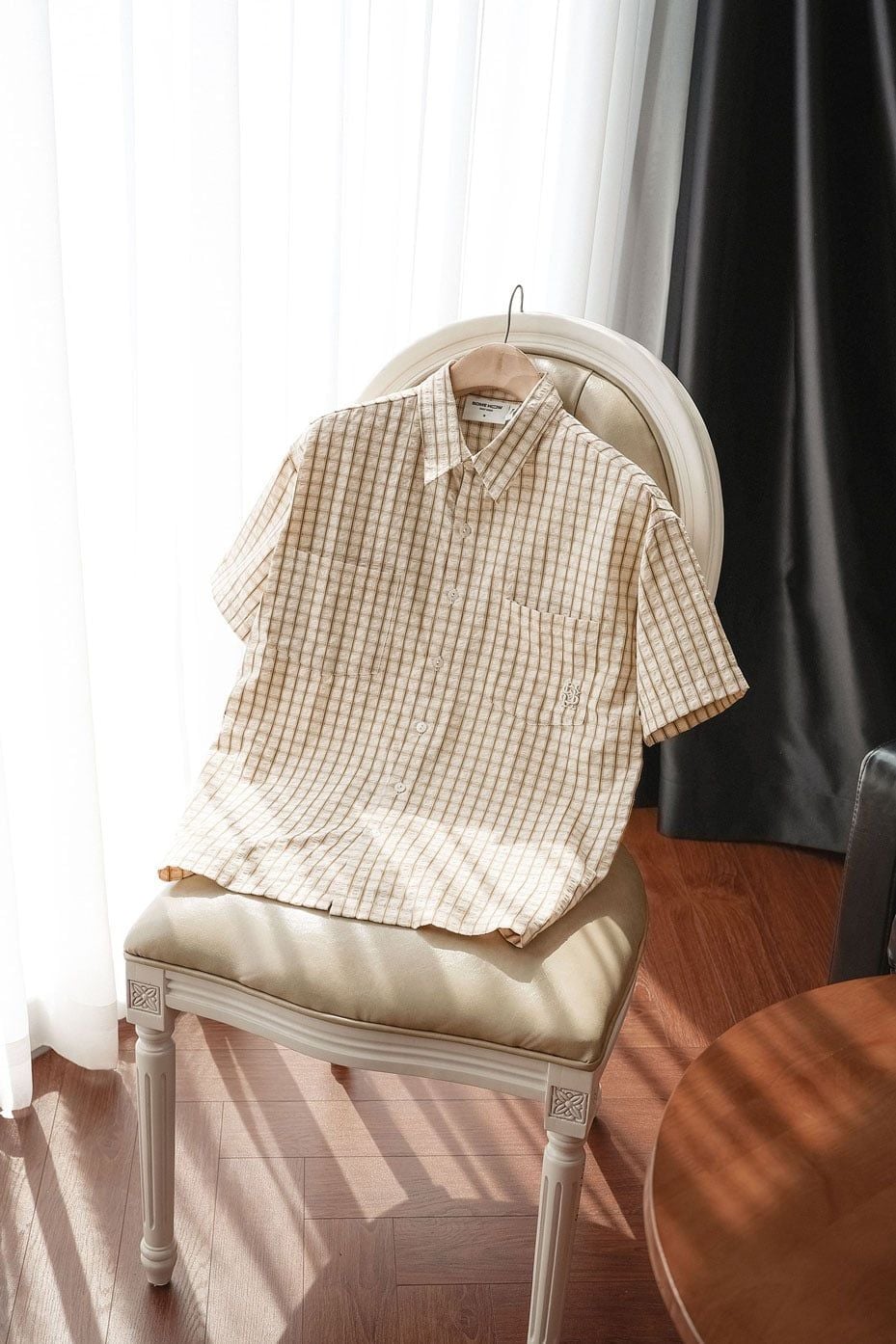 Áo Sơ Mi Boxy Sand Check