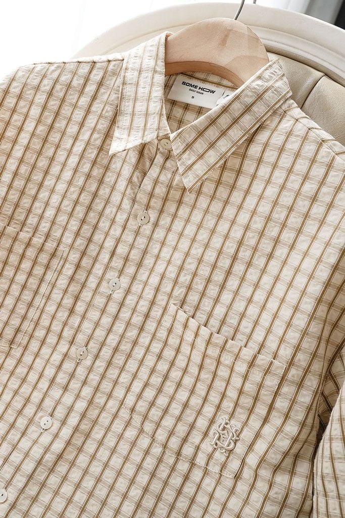 Áo Sơ Mi Boxy Sand Check