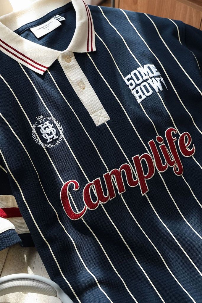 Áo Polo Oversize Blue Camplife