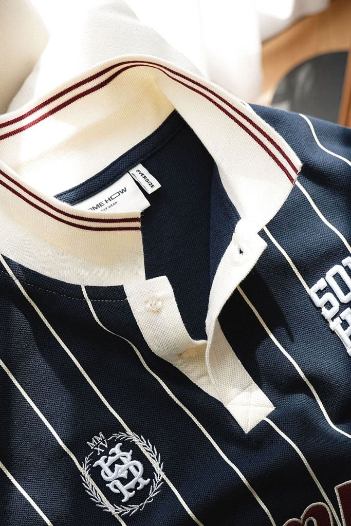 Áo Polo Oversize Blue Camplife