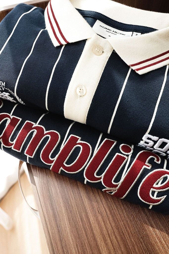 Áo Polo Oversize Blue Camplife