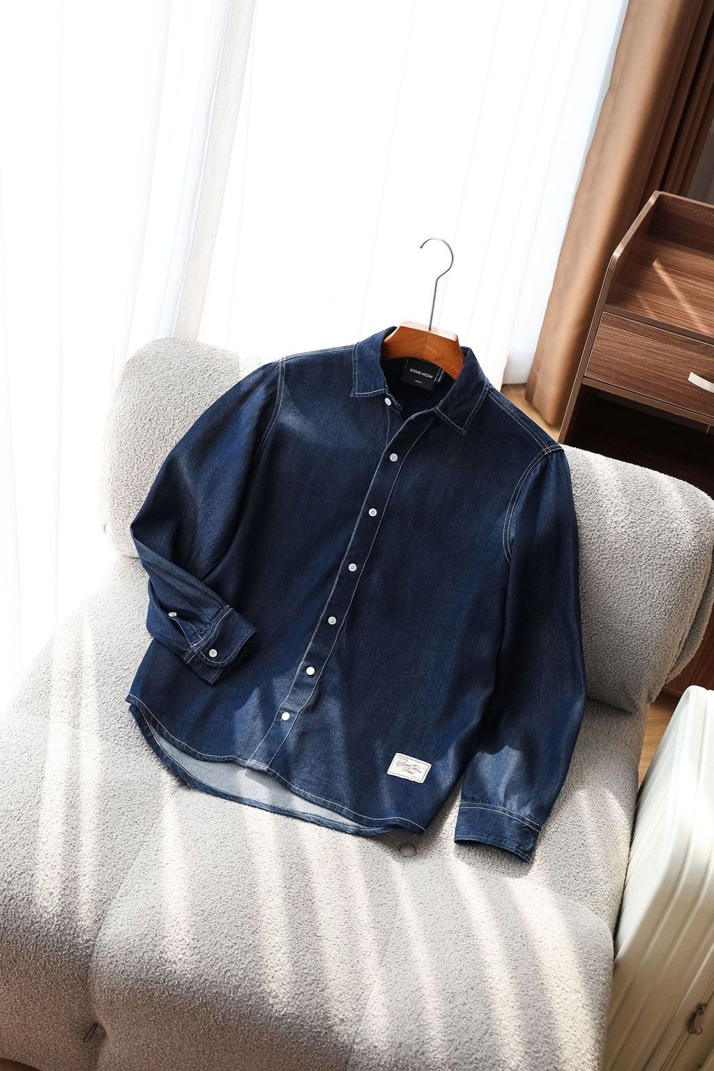 Áo Sơ Mi Denim Wash Relaxed