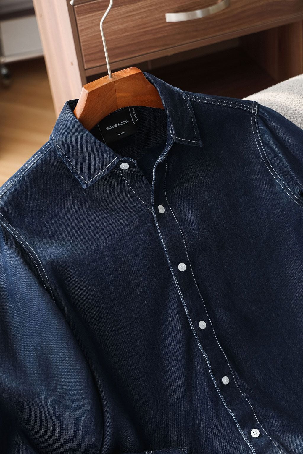 Áo Sơ Mi Denim Wash Relaxed