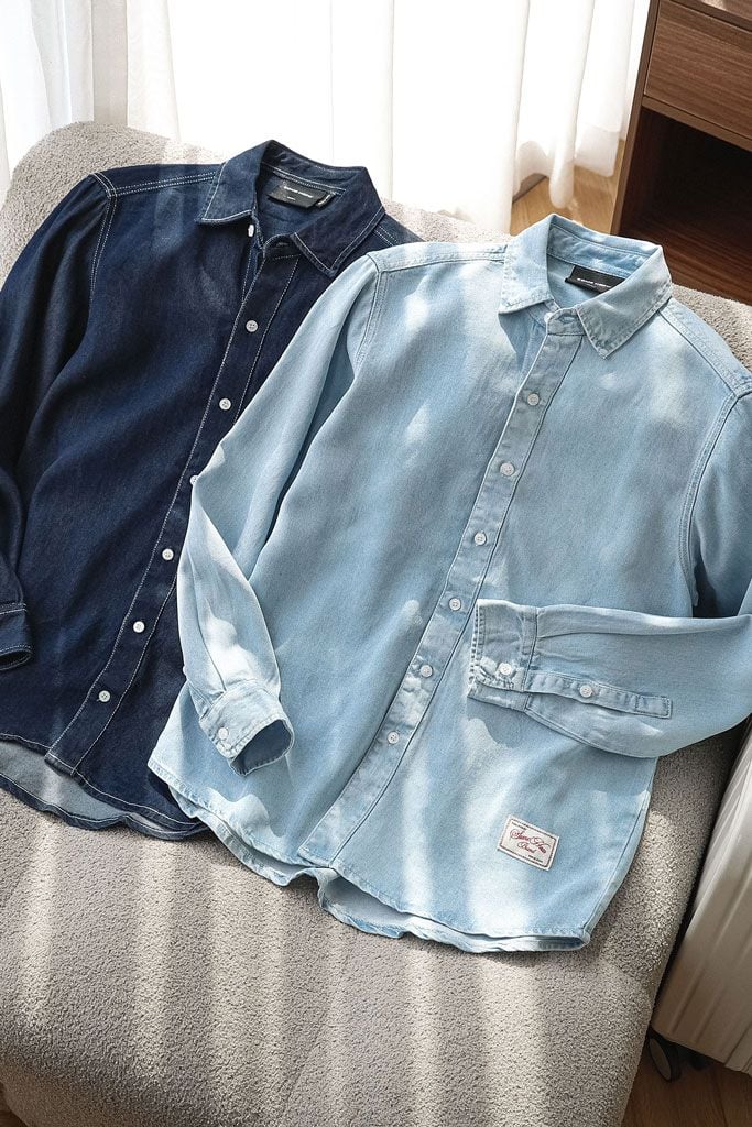 Áo Sơ Mi Denim Wash Relaxed