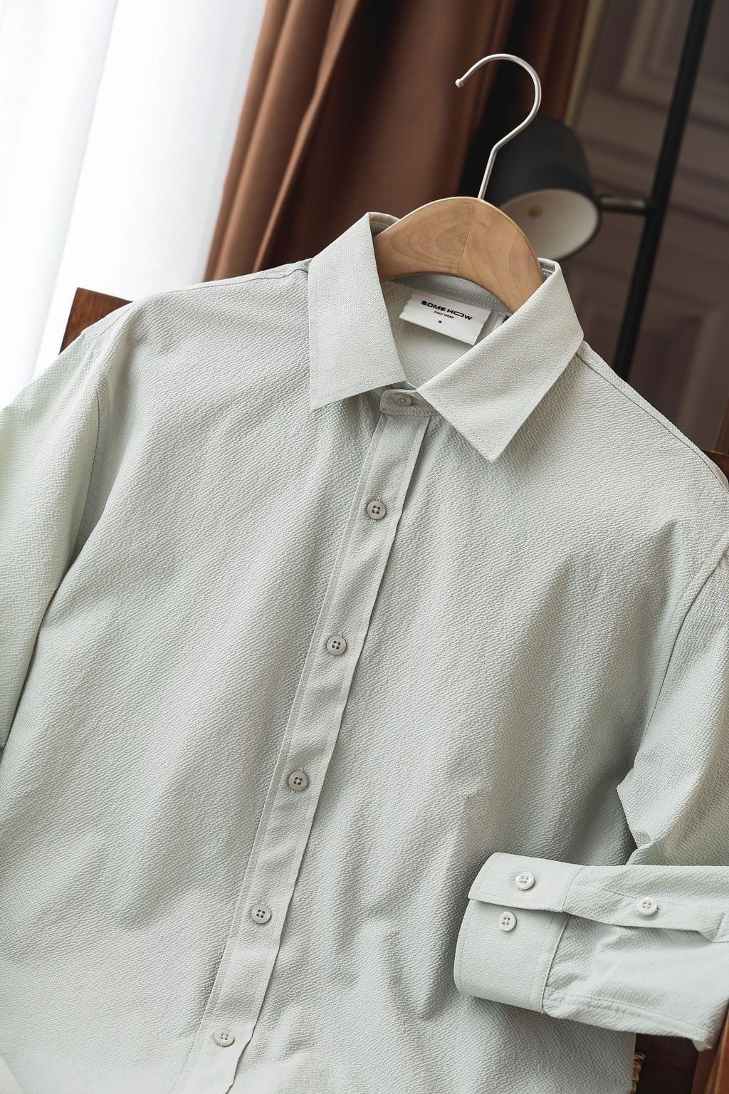 Áo Sơ Mi Relaxed Beige Gray