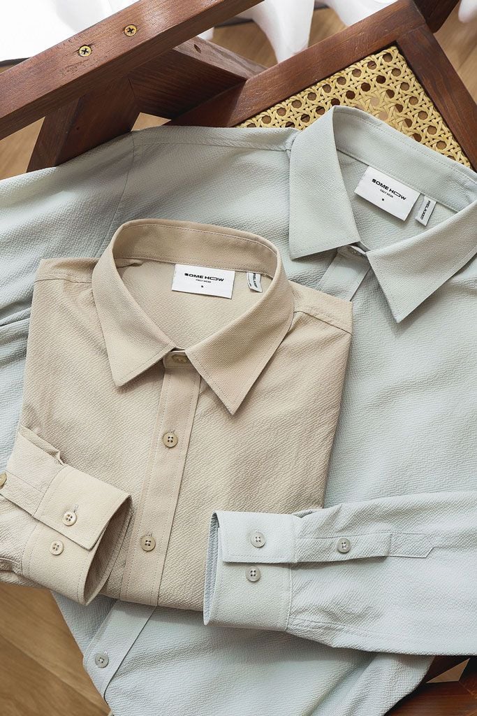 Áo Sơ Mi Relaxed Beige Gray