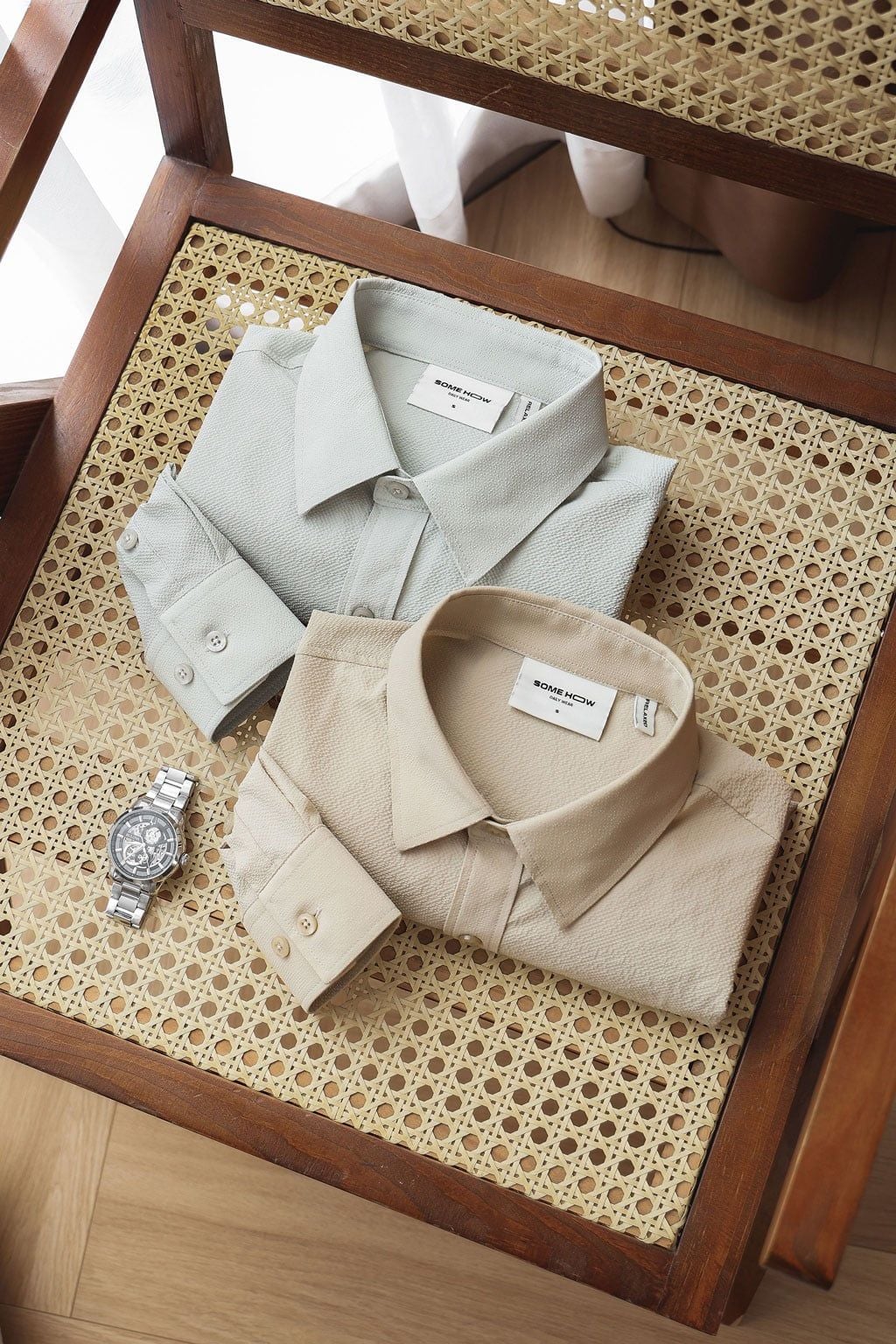 Áo Sơ Mi Relaxed Beige Gray