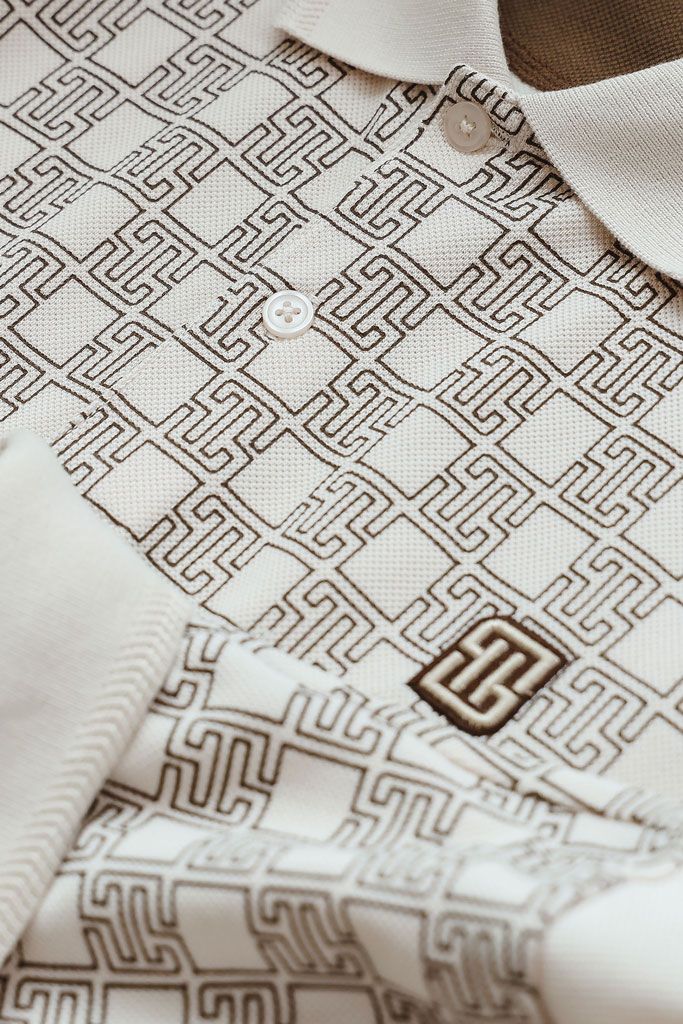 Áo Polo Regular In Pattern Brown