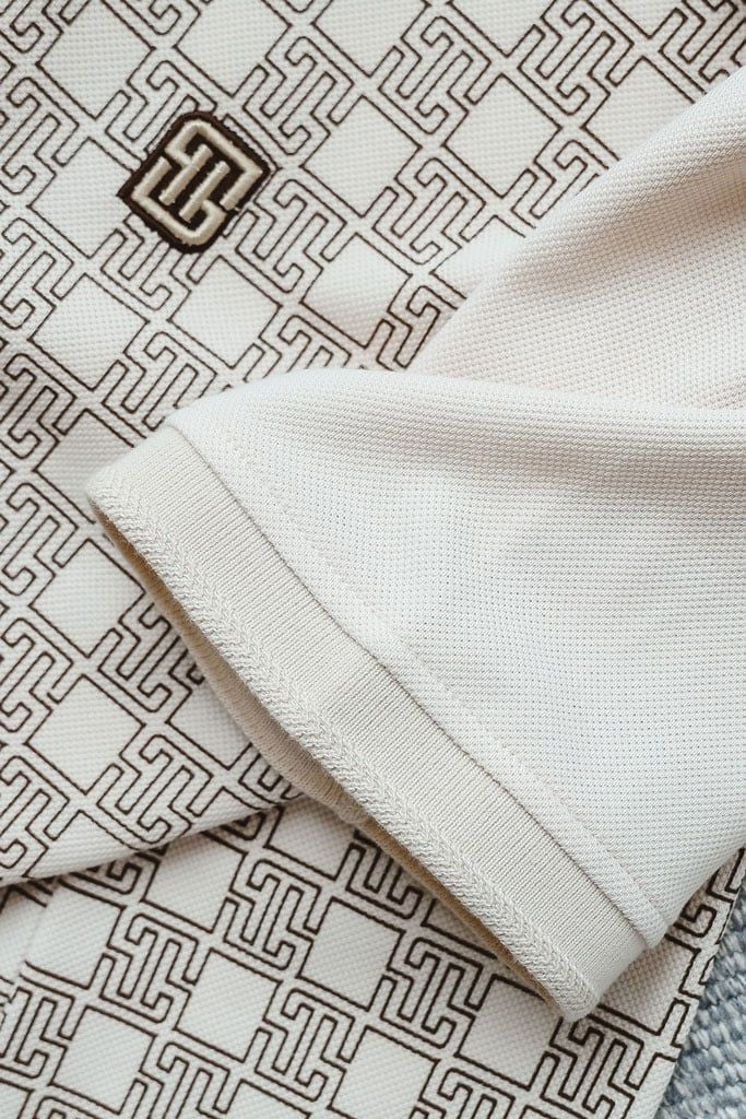 Áo Polo Regular In Pattern Brown