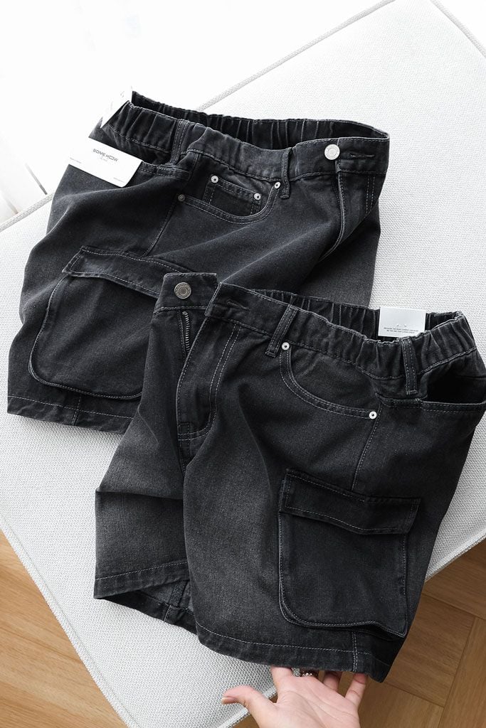 Quần Short Relaxed Cargo Wash PP Gray