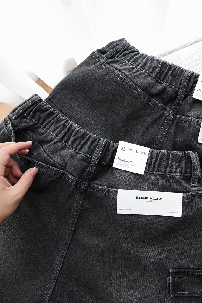 Quần Short Relaxed Cargo Wash PP Gray