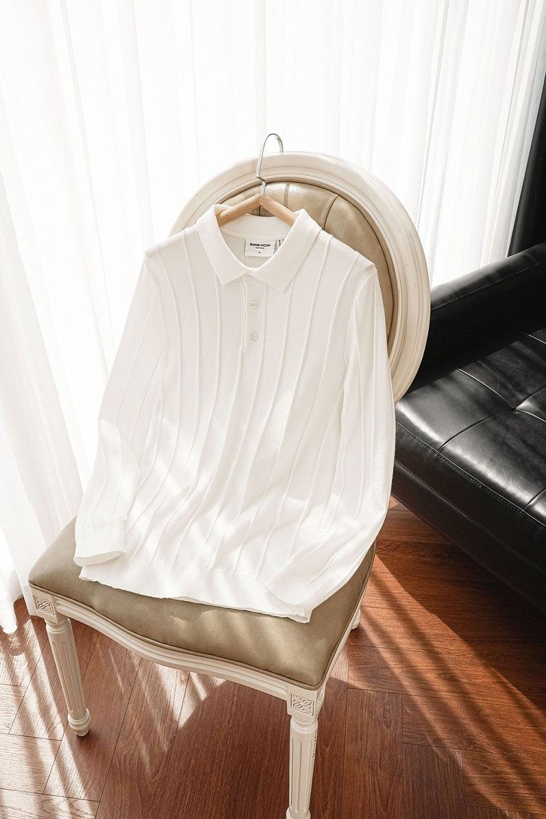 Áo Polo Tay Dài Knit Column