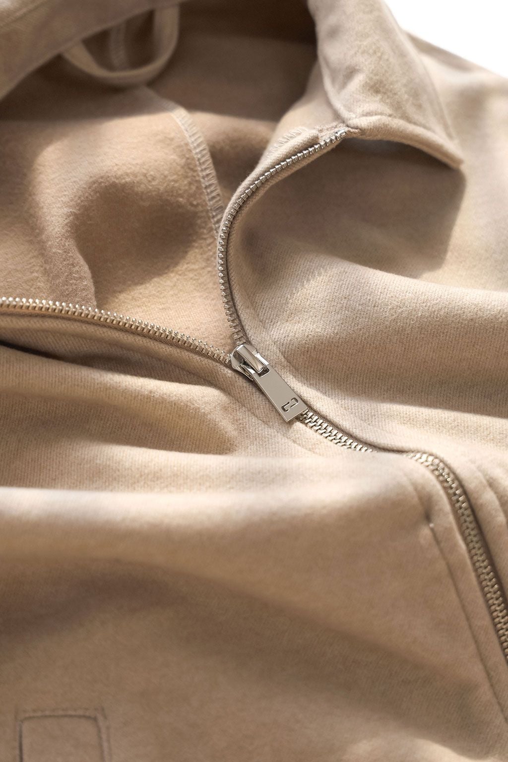 Áo Khoác Dạ Relaxed Zipper Basic