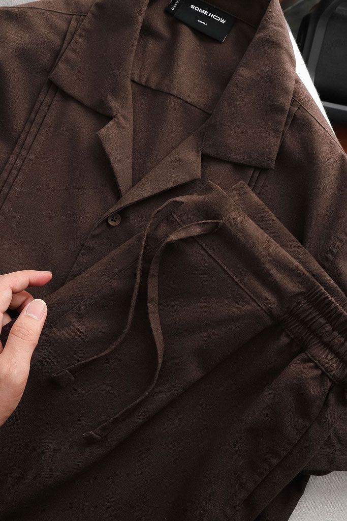 Set Cuban Shirt Short Linen Relaxed