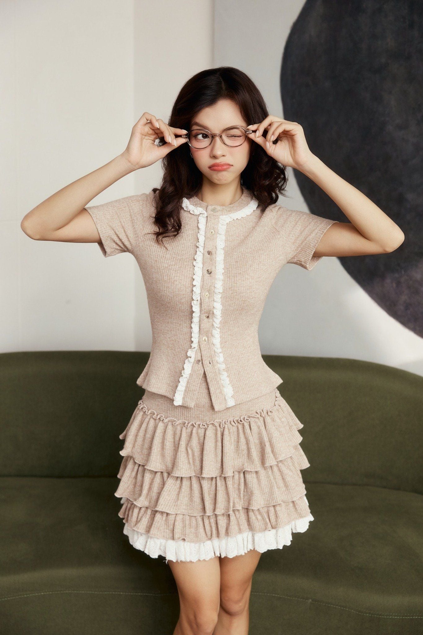 Set Áo Thun Chân Váy Romantica Layered