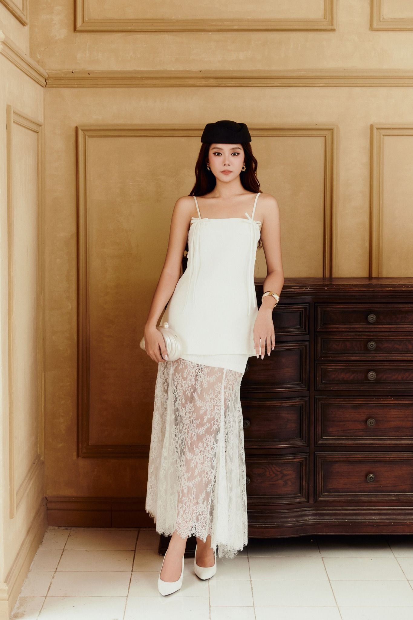 Chân Váy Dài Moonlit Lace