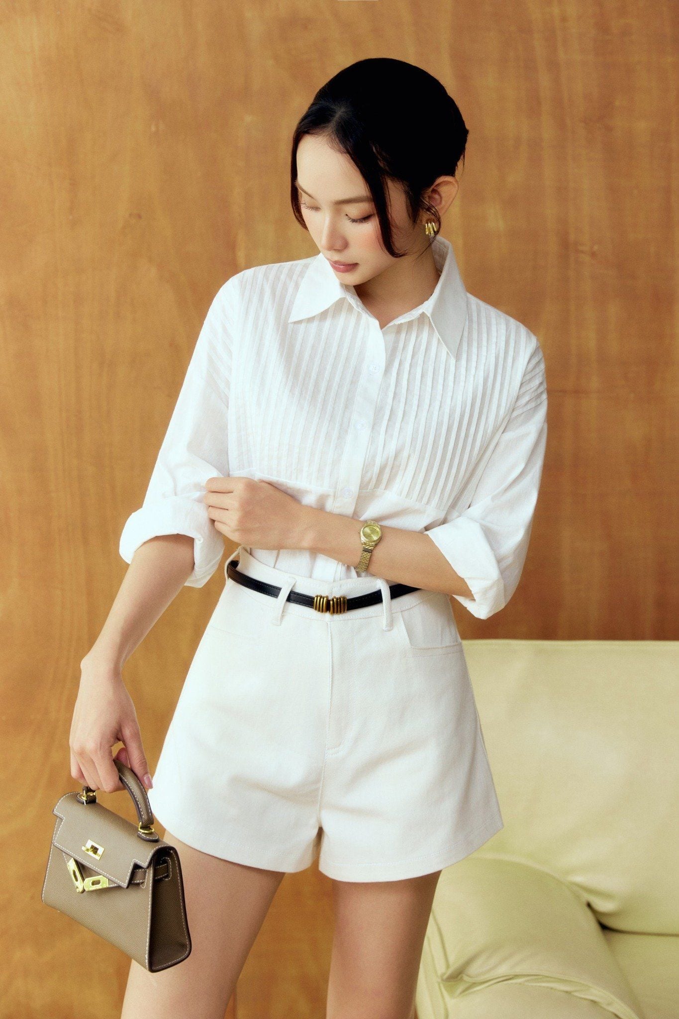 Quần Short Denim High Waist