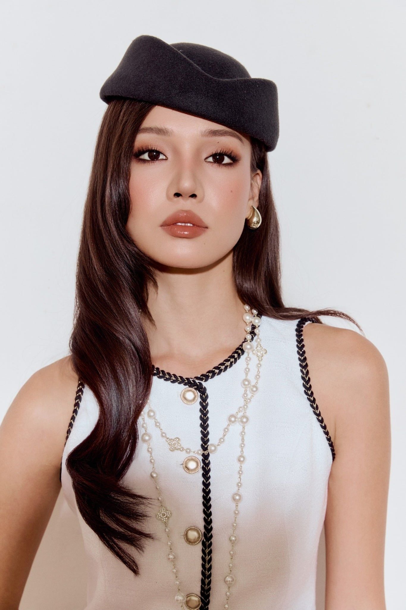 Áo Classic Tweed Bouclé Peplum