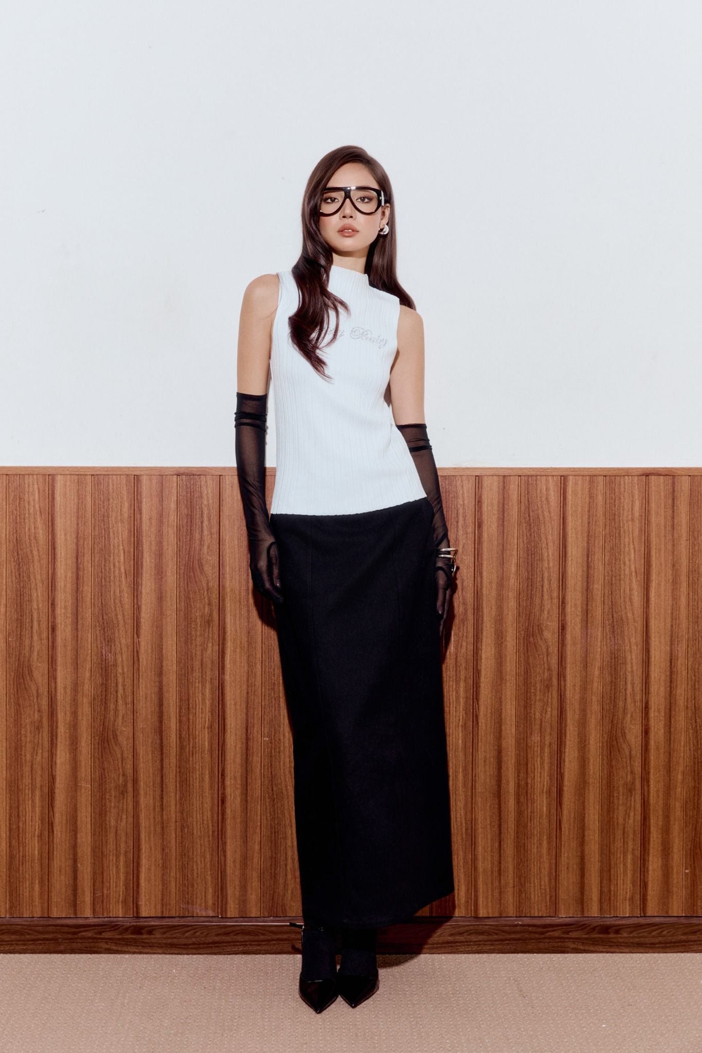 Áo Cherry Baby Mock Neck