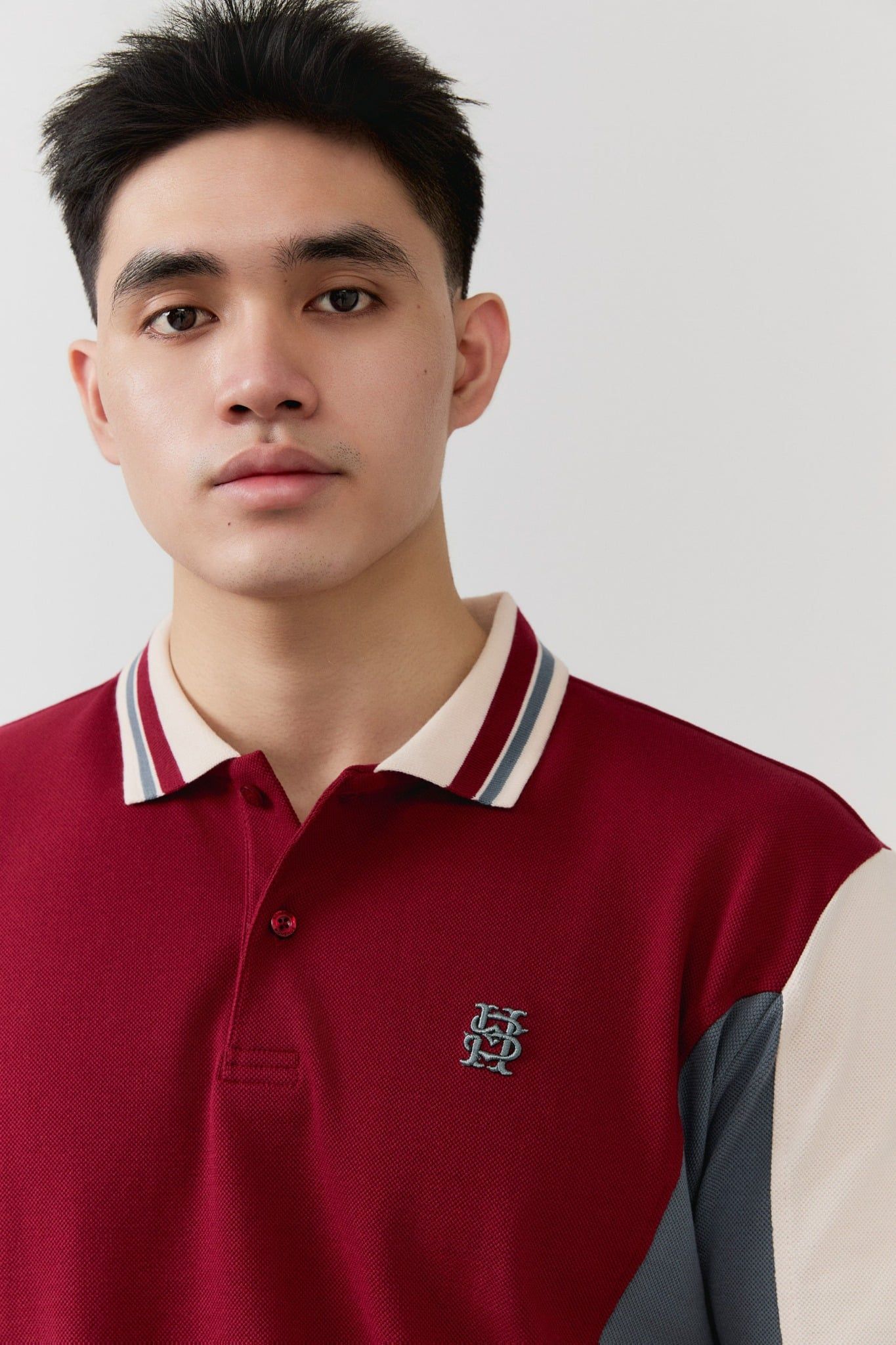 Áo Polo Regular Phối Màu Black The Shift