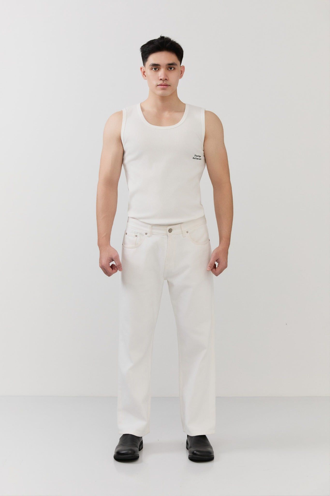  Áo Tanktop Slimfit Cord Sideword 