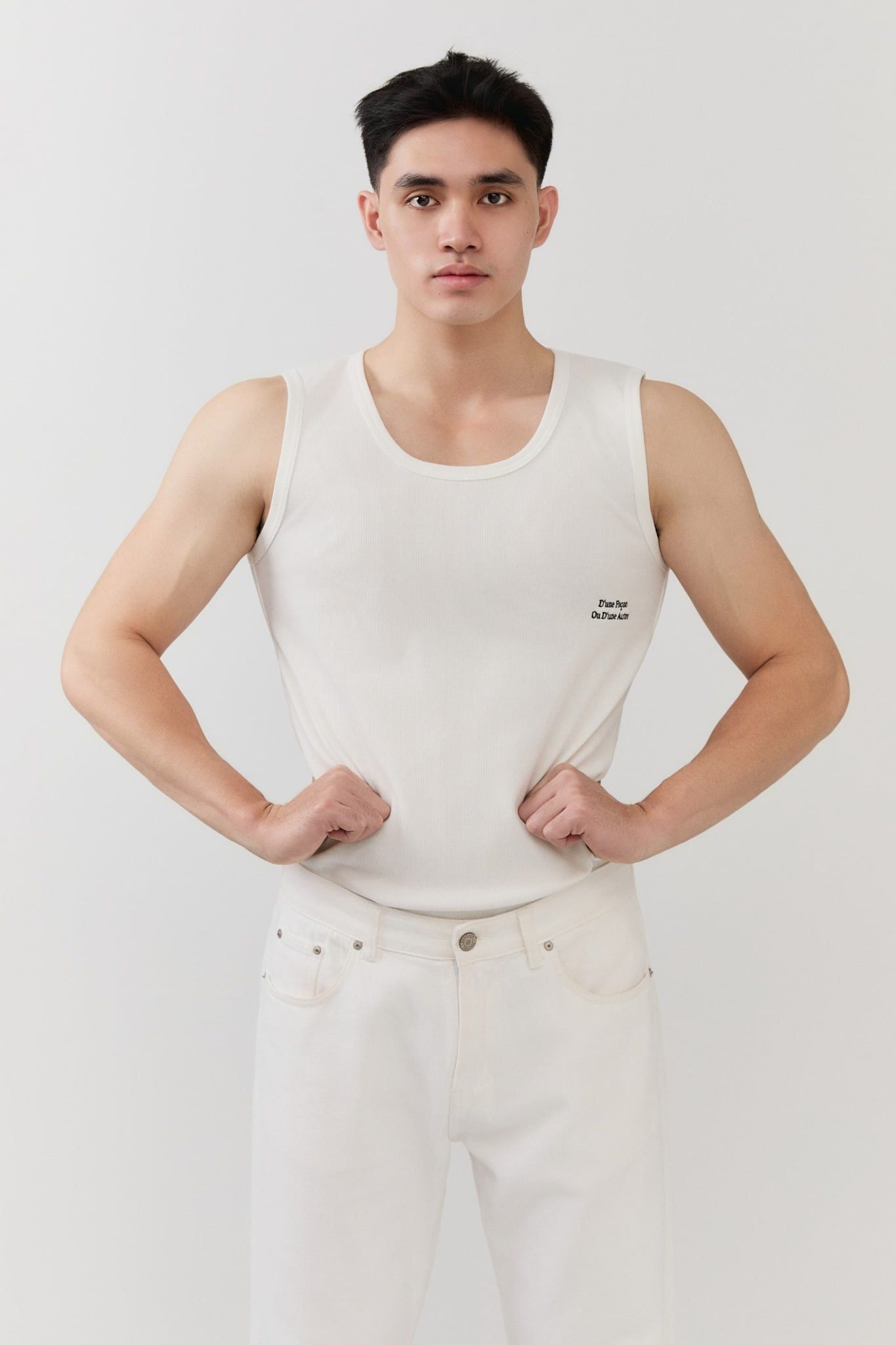 Áo Tanktop Slimfit Cord Sideword