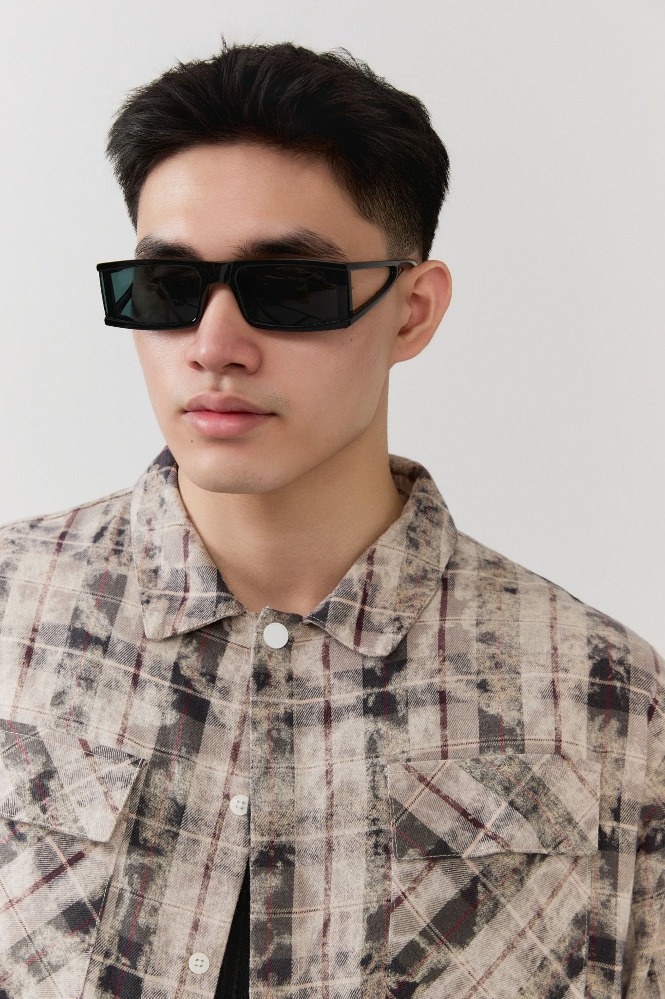 Áo Sơ Mi Boxy Acid Wash Caro Camplife