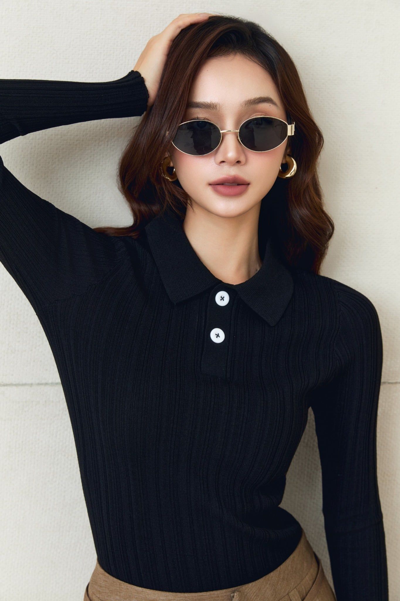 Áo Tay Dài Knit Basic