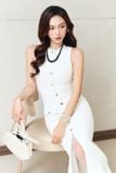 Đầm Dài Sleeveless Knit Button