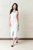 Đầm Dài Sleeveless Knit Button