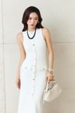 Đầm Dài Sleeveless Knit Button