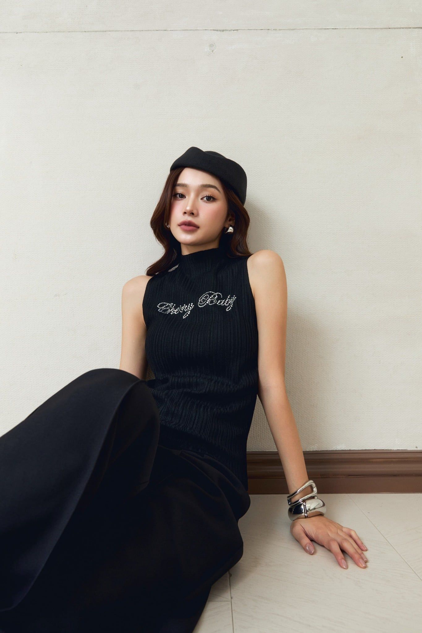 Áo Cherry Baby Mock Neck