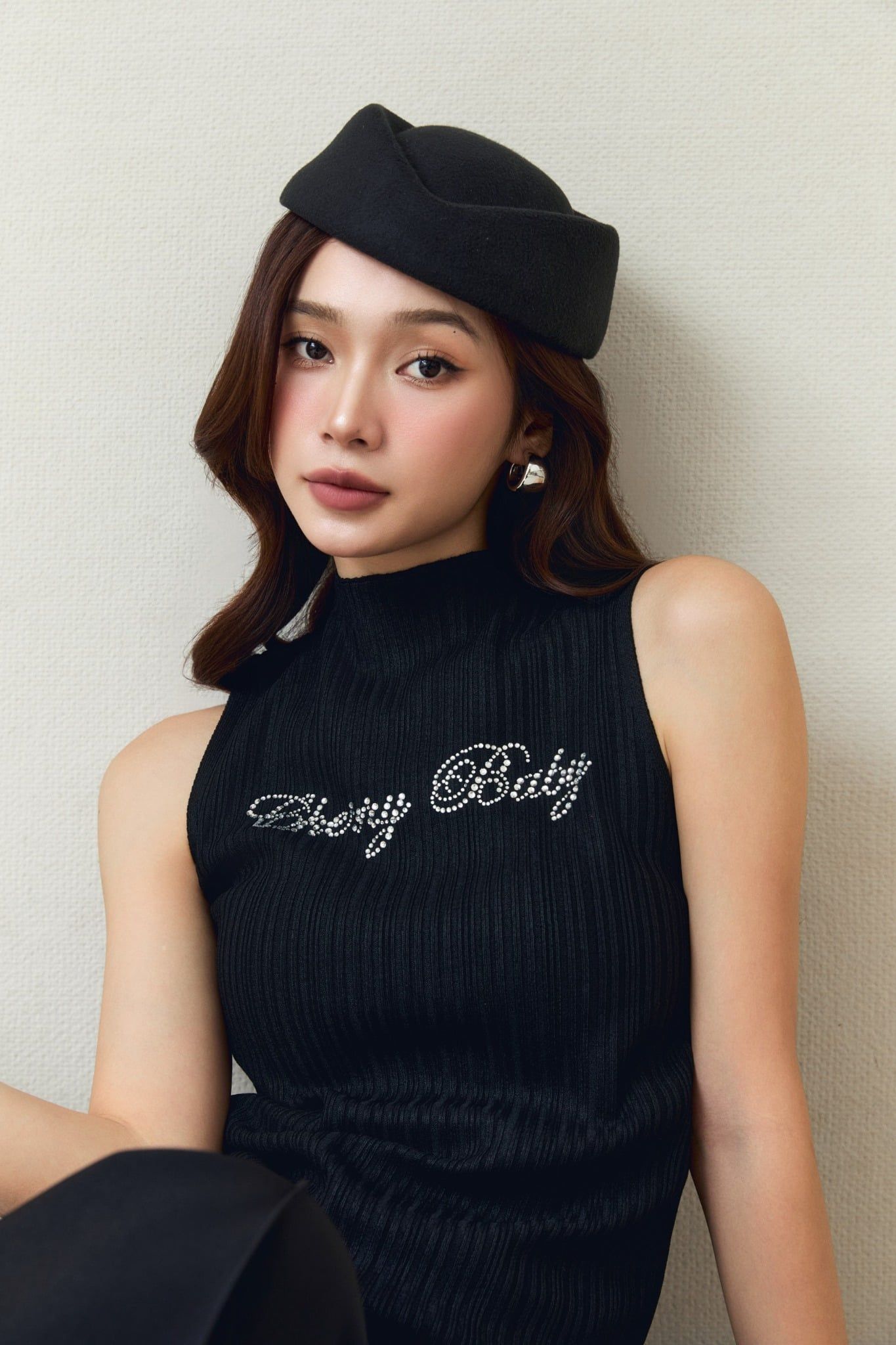 Áo Cherry Baby Mock Neck