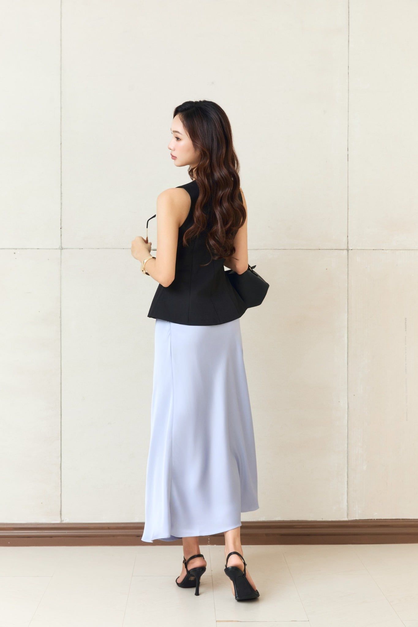 Chân Váy Dài Mermaid Black White