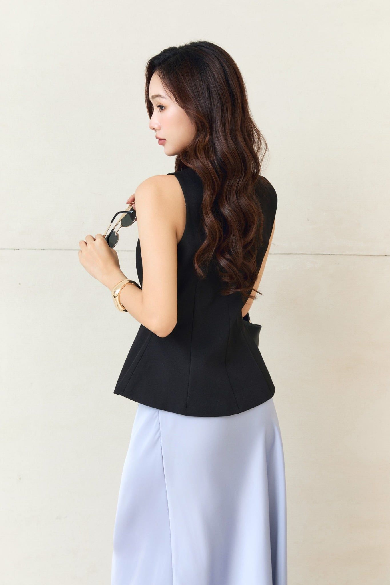 Chân Váy Dài Mermaid Black White