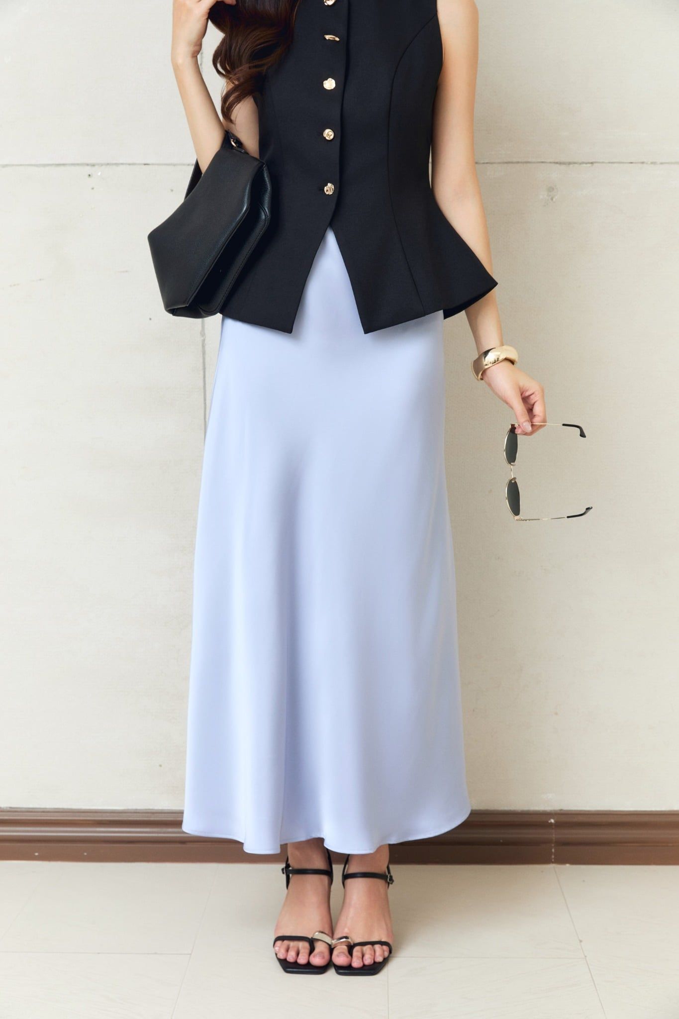 Chân Váy Dài Mermaid Black White