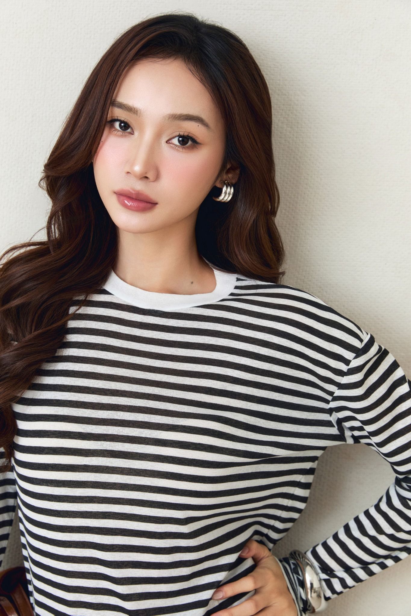 Áo Thun Tay Dài Horizontal Stripe