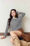 Áo Thun Tay Dài Horizontal Stripe