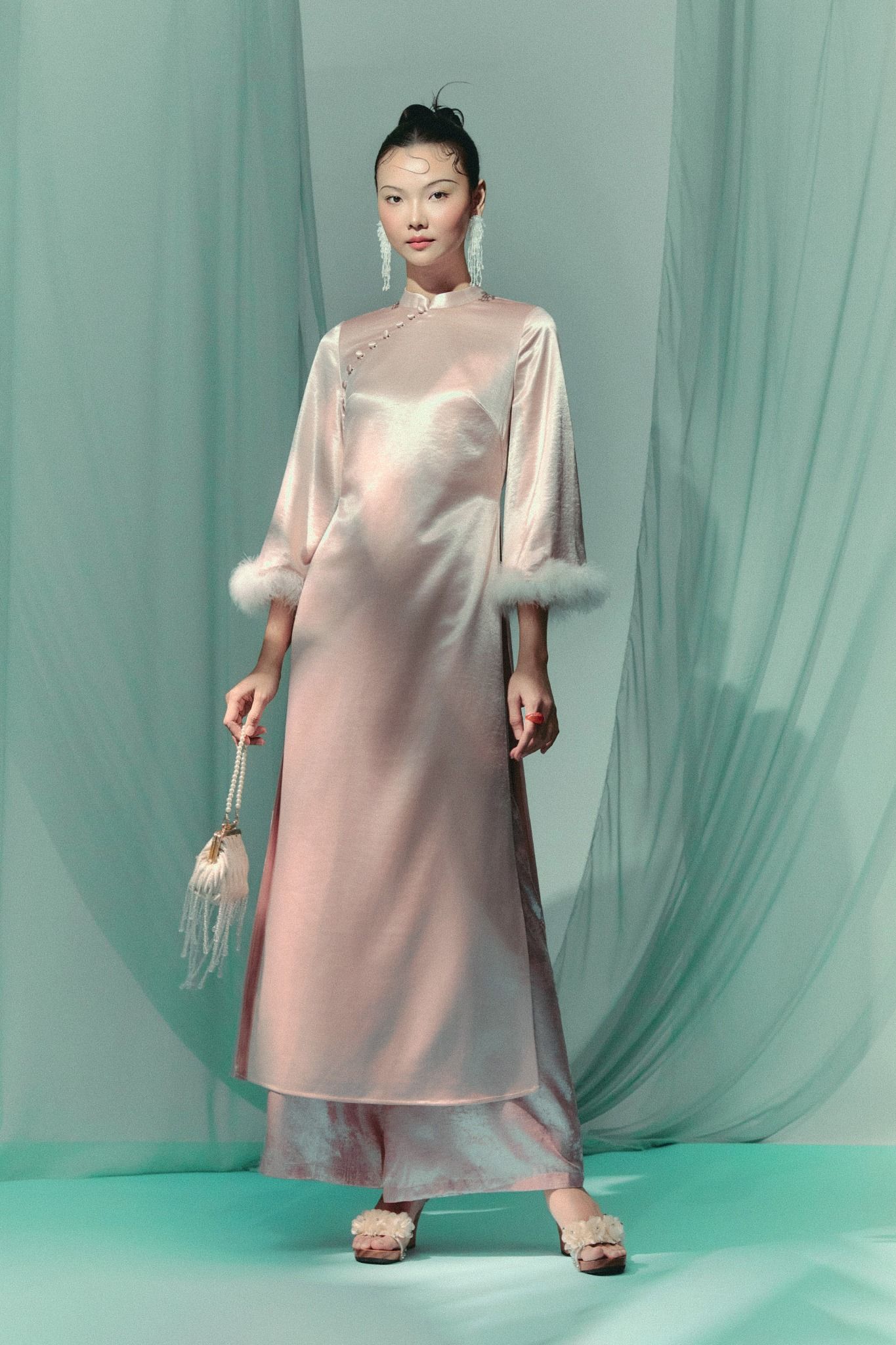 Áo Dài Tay Lửng Thục Nghi