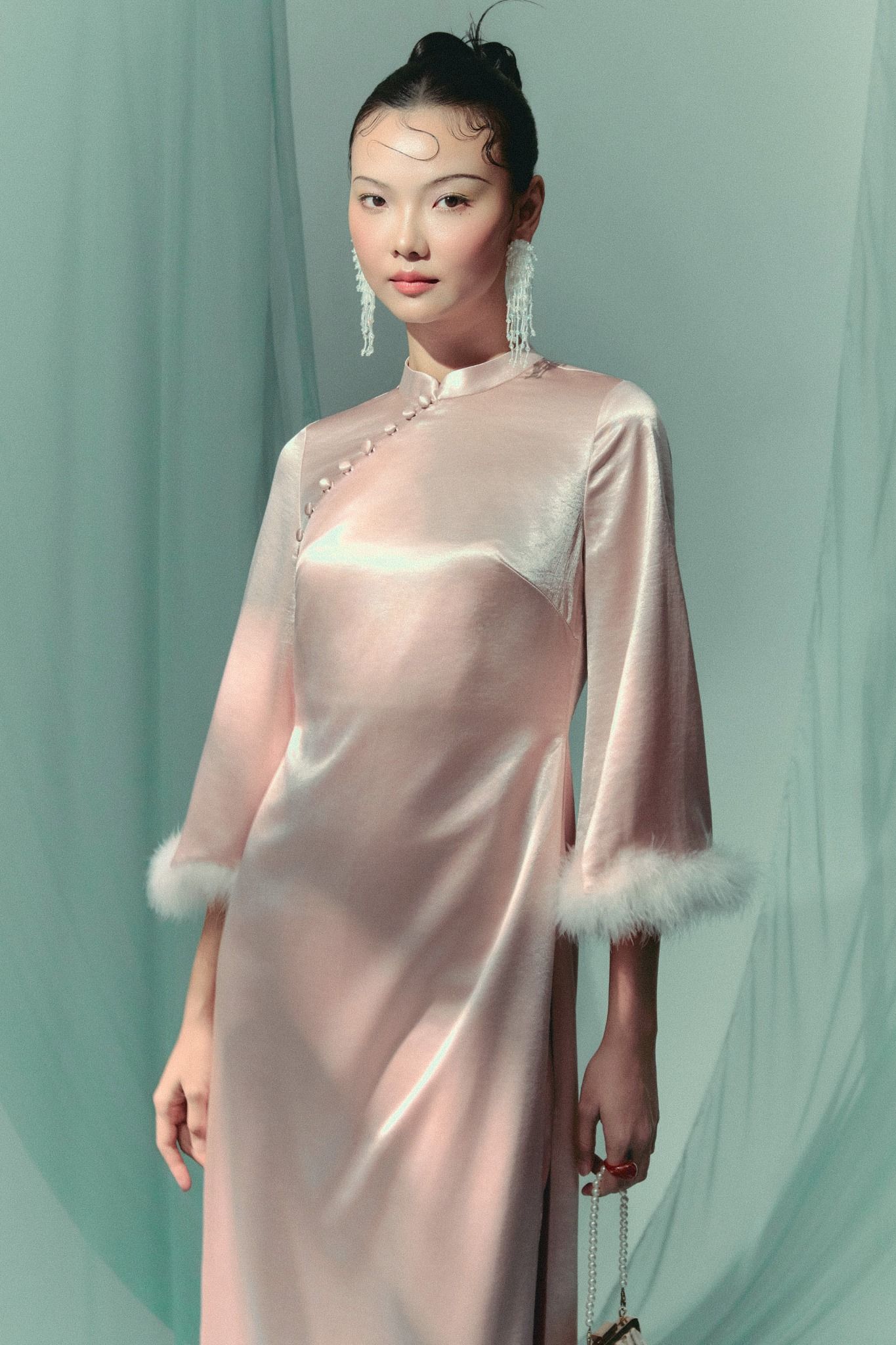 Áo Dài Tay Lửng Thục Nghi