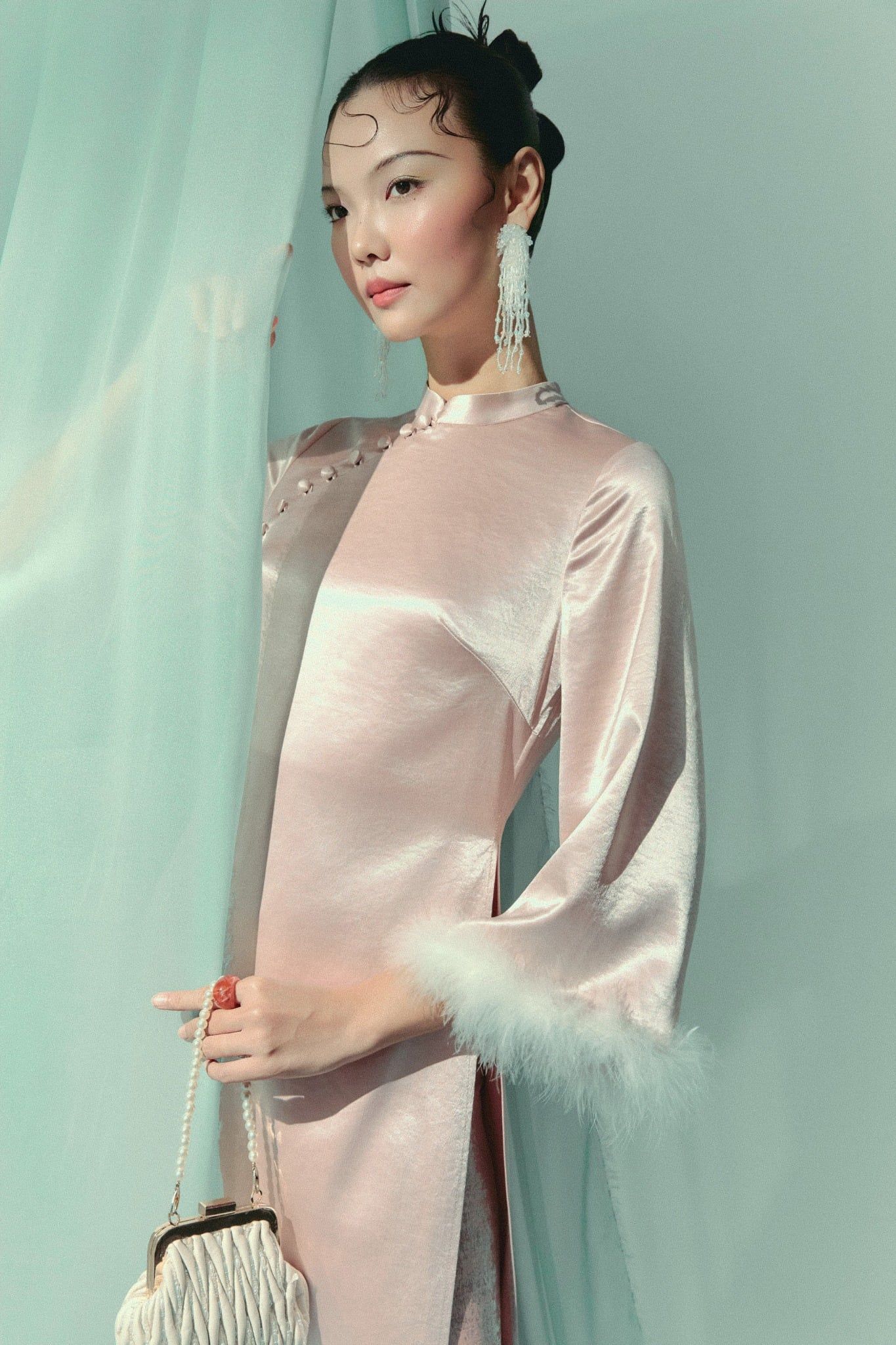 Áo Dài Tay Lửng Thục Nghi