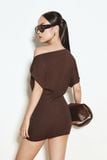 Đầm Ngắn Thun Ôm Lệch Vai Hera Dress
