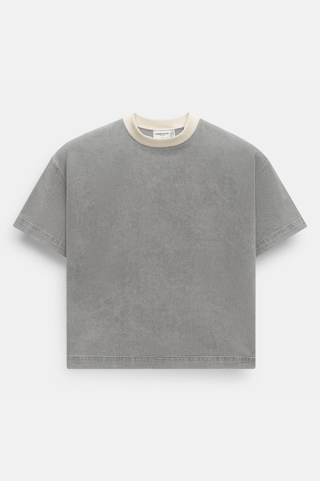 Áo Thun Boxy Denim Wash Enzyme Phối Bo