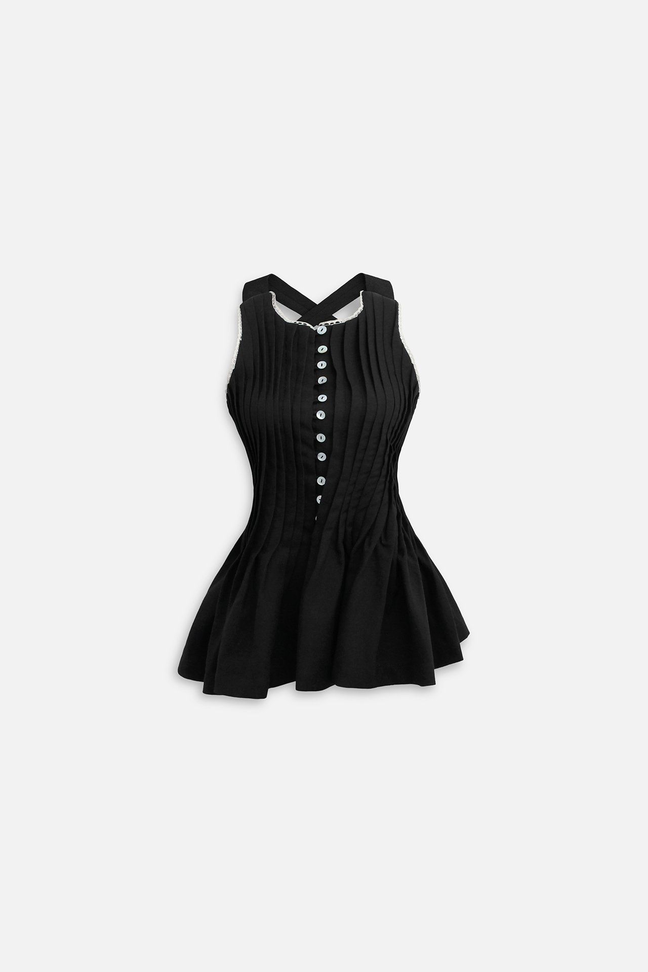 Áo Crossback Sleeveless Pleat